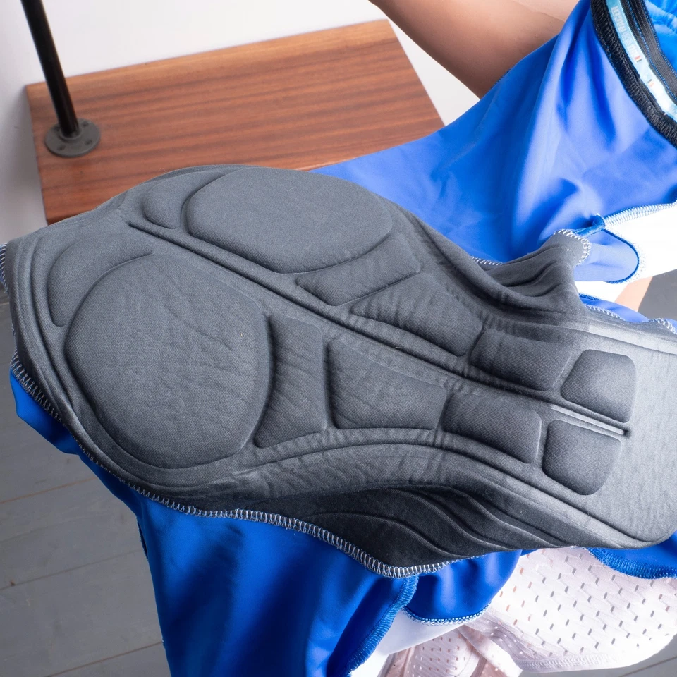 BIORACER Men's Blue / White Cycling Ride Bib Shorts Size 4 / M-L ~ Race Fit - Image 3 of 4