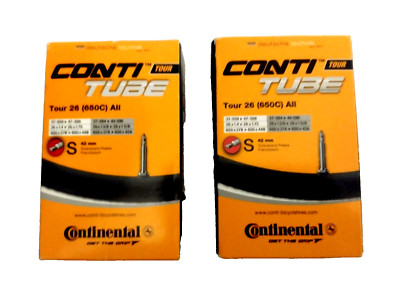 2 x Continental Fahrradschlauch 26 Zoll Sclaverand 37-559/47-571 (Tour)