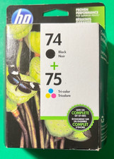 Genuine HP 74 75 Ink Cartridge Combo-for HP C4580 C5580 Printer-OEM INK-Expired