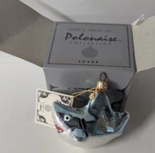 Kurt S Adler Polonaise Hand Blown Christmas Ornament Shark Jaws