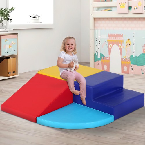 4-Piece Set Climbing Toys Kids Foam Blocks Toddler Climbing Toy Crawling Sliding