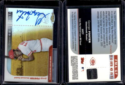 2003 Finest Moments Refractors Autographs #GF George Foster B - EXACT SCAN