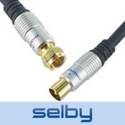 3m TV Antenna Cable PAL Male to F-Type Flylead Aerial Cord Coax Lead