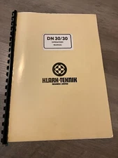 Klark Teknik DN 30/30 Operators Manual