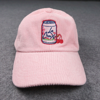 La Croix Sparkling Water Hat Pink Corduroy Cherry Blossom  display picture 1