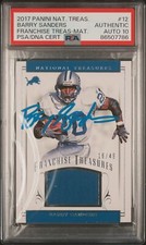 2017 Panini National Treasures Franchise Lions Barry Sanders /49 PSA 10 Auto A