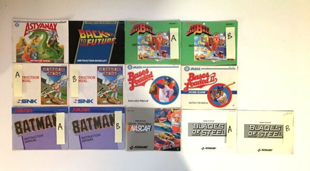 Original Nintendo Entertainment System [Nintendo NES] Manuals (A-M) You Pick
