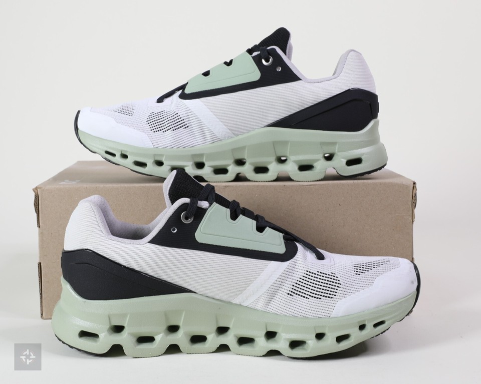 NEW On Cloudstratus 2.0 White Green Running Shoes (39.98997) Women's Size 9.5 eBay