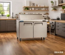 ICECASA 48" Mega Top Sandwich Prep Table Refrigerator 2 Door  Cooler 18 Pans ETL