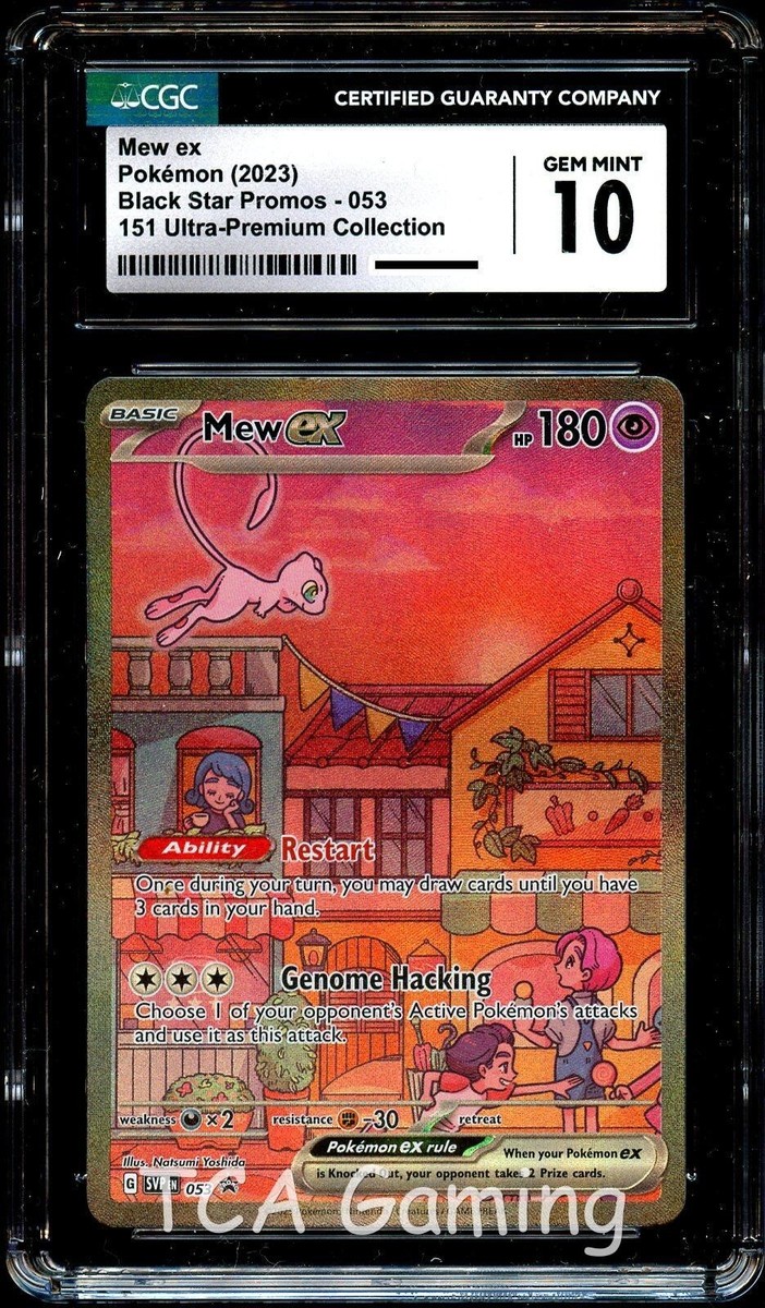 CGC 10 GEM MINT Mew Ex SVP053 ALTERNATE ART HOLO 151 UPC CGC 10 GEM MINT Mew Ex SVP053 ALTERNATE ART HOLO 151 UPC
