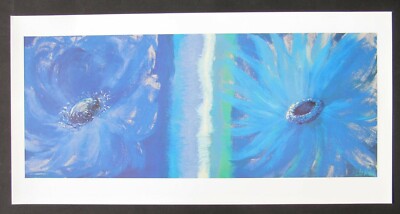 Nel Whatmore  Blue Flowers  , Poster 50 x 100 cm
