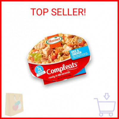HORMEL COMPLEATS Rice & Chicken Microwave Tray, 7.5 Ounces (Pack of 7)