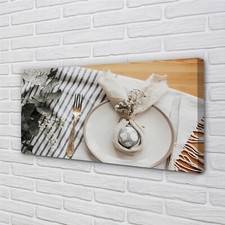Tulup Canvas print 100x50 Wall Art Picture Plate egg flowers