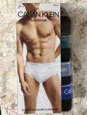 New Calvin Klein Underwear NB4000-414 4 Pack 100 Cotton Classic Fit Briefs S