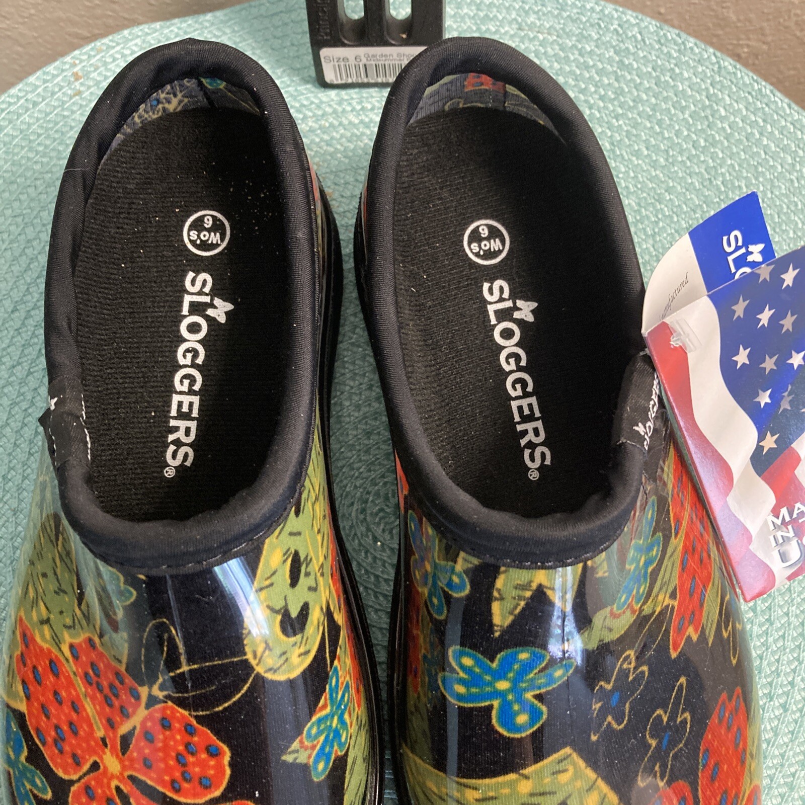 Sloggers Women’s Waterproof Gardening Shoes Multicolor with Flowers Sz 6 NWT