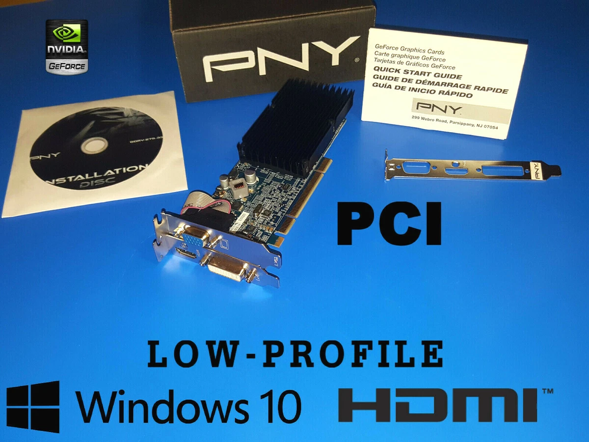NEW Windows 10 HP Compaq Dc5100 SFF PCI Low-Profile HDMI DVI VGA.