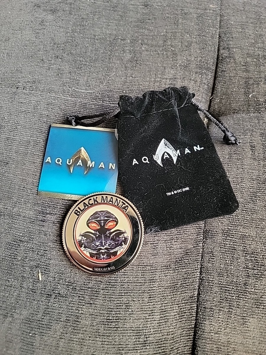 DC Aquaman / Black Manta Coin with Bag Fight For Justice - Loot Crate  EXCLUSIVE | eBay
