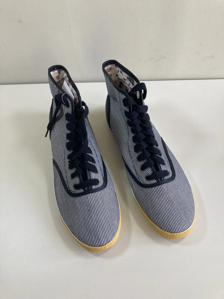 Keds Womens Canvas Fabric Top Trainers High Top Black/White Stripes UK 7.5 EU 41 - Image 2 of 4