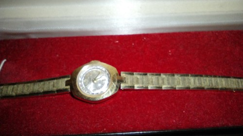 Orologio Donna Lady Nelson Sottile Made in Svizzera BASE METALLO Tono Oro Lavoro Argento Retro - Foto 5 di 13