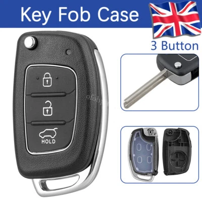 Flip Car Key Fob Case Cover 3Button Repair for Hyundai I10 I20 I40 IX35 Santa Fe