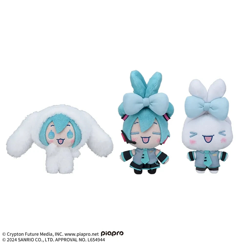 特撮 Hatsune Miku& cinnamon roll Sanrio Set Hatsune Miku X Cinnamoroll Plush Doll Mascot set sanrio