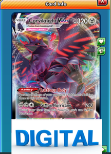 Corviknight VMAX V MAX Online DIGITAL CARD - POKEMON TCG PTCGO 110/163