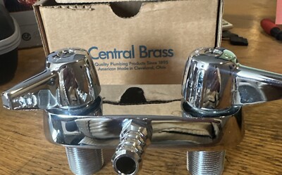 Central Brass 0206 Chrome Double Handle Tub Filler - Less Spout