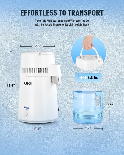 1.1 Gallon Countertop Water Distiller with Automatic Shut-off - Stainless Steel - Picture 4 of 10