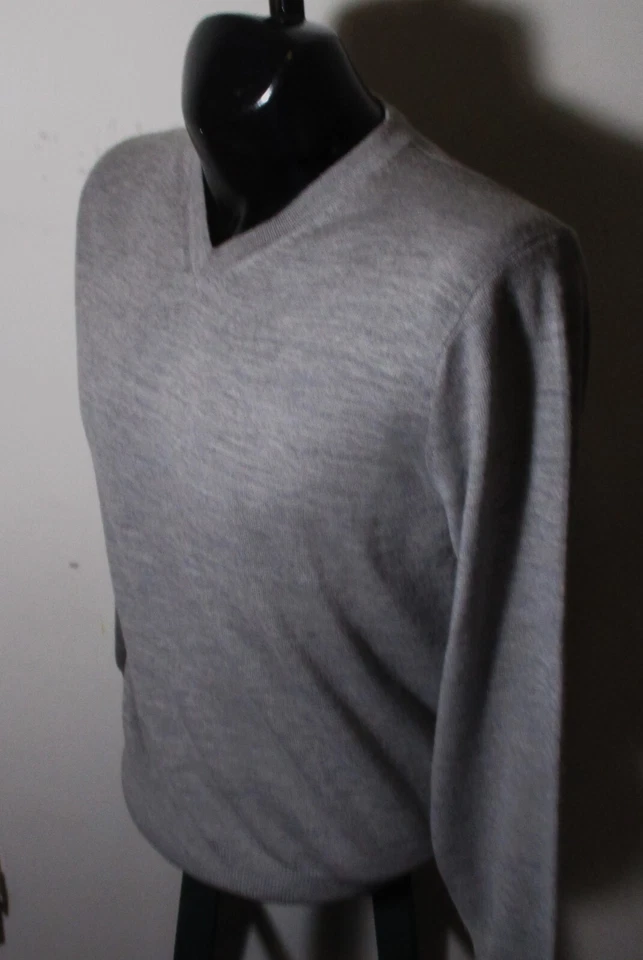 Suéter de lana merino 100% gris GARRET SCOTT Talla M Foto 4 de 4