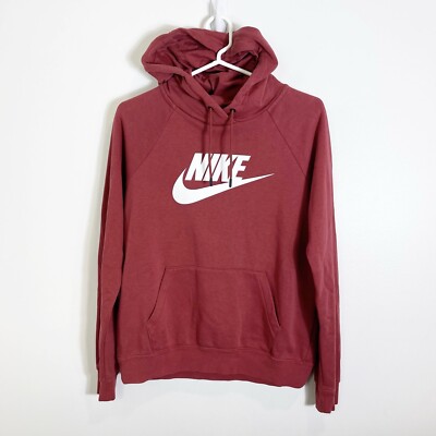 Nike Hoodie Sportswear Essential Logo Sweatshirt Red Pink BV4126 Women’s  Small