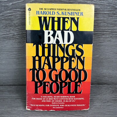When Bad Things Happen to Good People Vtg 1983 PB Book by Harold Kushner