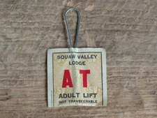 SQUAW VALLEY CA 1970s Ski Lift Ticket Resort Souvenir Travel Vtg 1970 #3163
