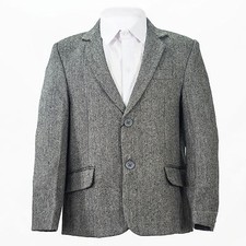 Grey Tweed Herringbone Jacket