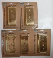 E.L.K. Lighting Clickplates Brass Color Switch & Outlet Covers PLEASE READ