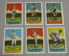 Dover Reprints - 1933 DeLong Baseball (Pick Your Players)
