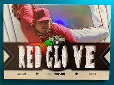 2012 Topps Triple Threads Relics Red Glove #TTR-26 C.J. WILSON Angels /27 MT