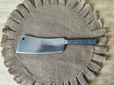 VTG EVERBRITE A.C. CO 7"  Meat Cleaver Blade Aluminum Handle w/ Hang Eye EUC