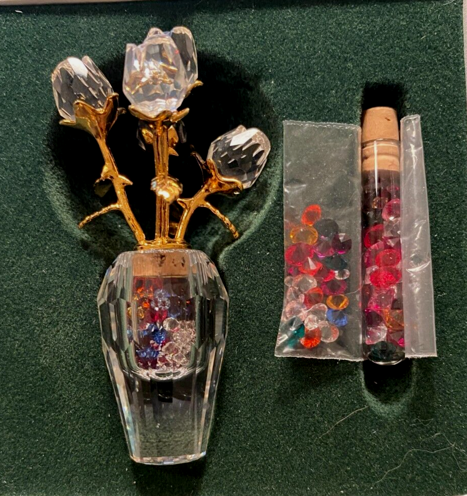 アクセサリー Swarovski crystal memories ROSE SWAROVSKI CRYSTAL MEMORIES GOLD TONE ROSE BROOCH PIN - NEW