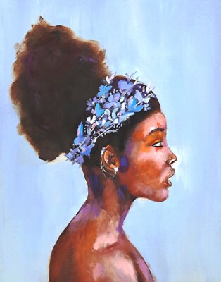 African American Painting African Queen Original Art Black Woman Oil ...