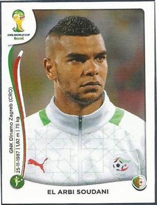 PANINI WORLD CUP 2014 - #600 - ALGERIE - ALGERIA - EL ARBI SOUDANI