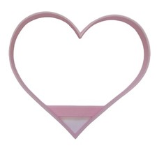 HEART SHAPE 4 INCH LOVE FRAME VALENTINE THEME COOKIE CUTTER MADE IN USA PR5123
