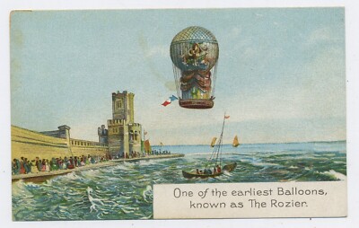 Frühe Ballonfahrt ''The Rozier'' Vintage Postkarte N23