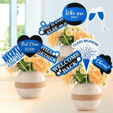 36 Pcs Class Reunion Decoration Centerpiece Sticks Table Toppers Photo Props ...