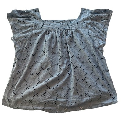 Eyelet Boho Cap Sleeve Women's 22/24 Festival Fairy Plus Size Shirt