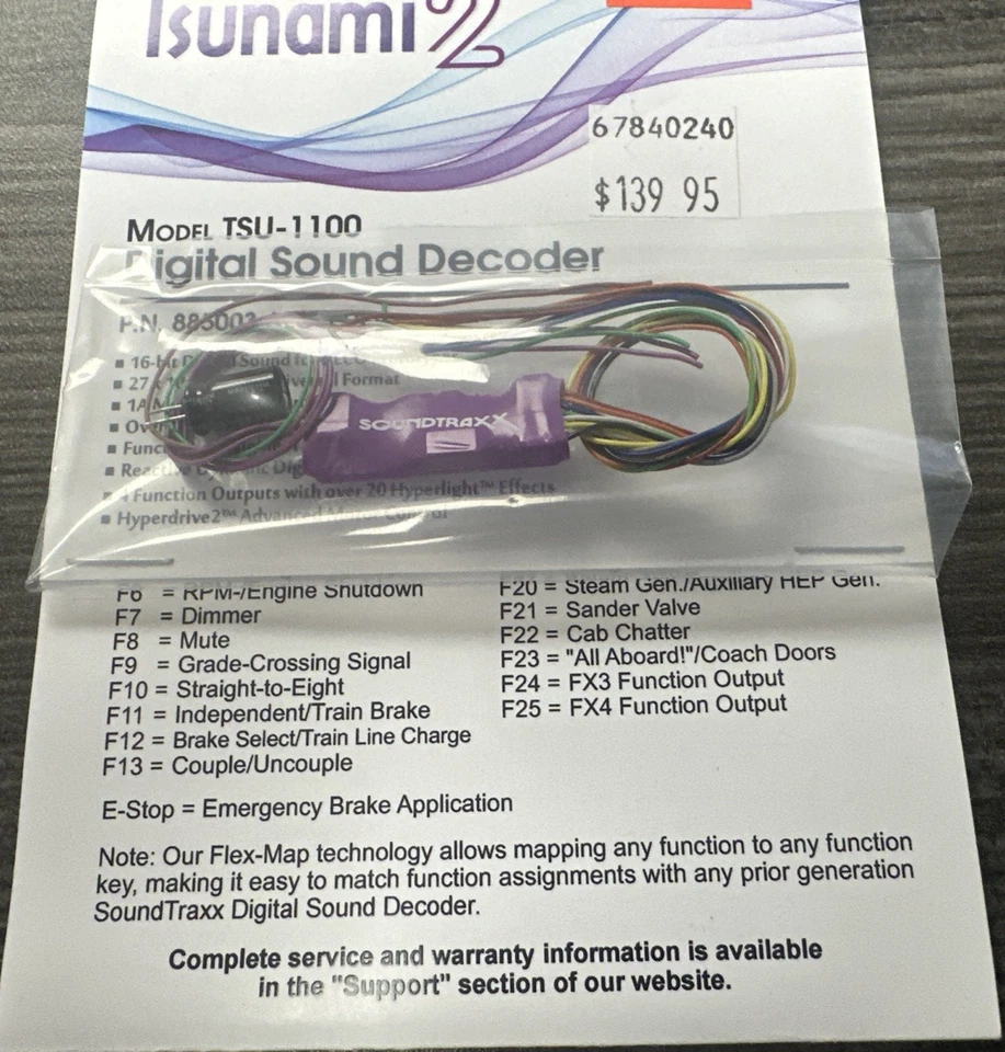Soundtraxx #885003 Tsunami 2 Model TSU-21100 Digital Sound Decoder - ALCO Diesel - Image 3 of 4