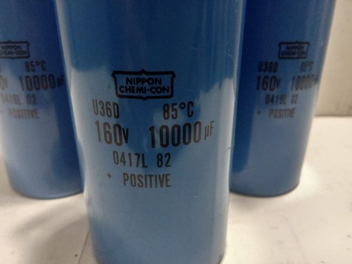 (LOT OF 4PCS)Nippon Chemi-Con U36D 10000uF 160V Capacitor - Picture 3 of 4