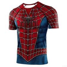 Men's T-shirts 3D Print Superhero Compression Tops Tights Long & short Sleeves