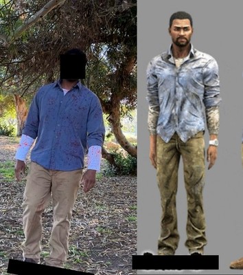 Telltale Walking Dead Game - Lee Everett Cosplay Costume Outfit - Read