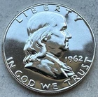 1962 Proof Franklin Half Dollar 90% Silver-INV#9106