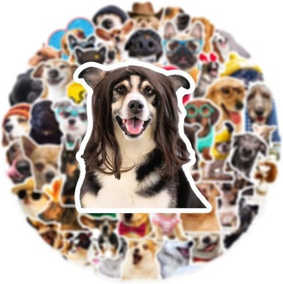 50 PCS Funny Dog Stickers Cute Animal Sticker for Journaling Laptop & Scrapbook